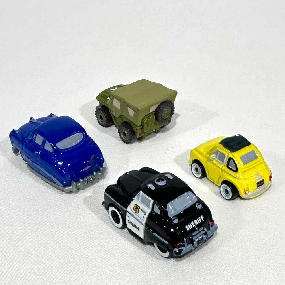 Disney Cars 3 Die-cast Mini Racers Doc Hudson, Sheriff, Luigi, Sarge Mattel 2016